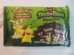 50 Pack Box of Pokemon Trick Or Trade Booster Bundle 3 Card Mini Packs TCG Cards - Image 1
