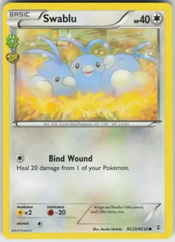 Pokemon Swablu RC23/RC32 Generations: Radiant Collection Common NM - Image 1