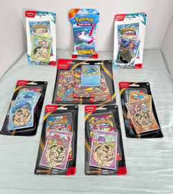 Pokemon MEGA EVOLUTIONS Blister Lot 7 S&V JOURNEY TOGETHER 2, & 1 Surging Sparks - Image 1