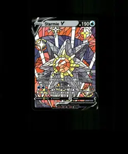 HOLO Starmie Card Starmie Stained Glass Pokemon Card READ DESCRIPTION BELOW p1 - Image 1