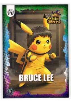Bruce Lee (Pikachu) #103 - Galaxy Holo - Electric Pikachu Cosplay - Pokemon - Image 1