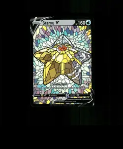 HOLO Staryu Card Staryu Stained Glass Pokemon Card READ DESCRIPTION BELOW p1 - Image 1