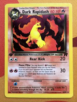 Pokemon Card - Dark Rapidash - 1st Edition - UC (44/82) WOTC Team Rocket *LP* - Image 1
