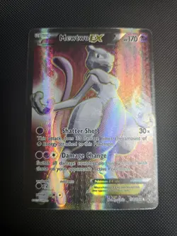 Pokemon Mewtwo-EX TCG Full Art Ultra Rare Holo Card Breakthrough 158/162 NM - Image 1