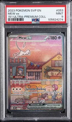 2023 POKEMON SVP EN-SV BLACK STAR PROMO 151 ULTRA-PREM COLL #053 MEW EX PSA 9 - Image 1