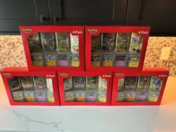 Set of 10 - Pokemon TCG 151 Mins Tins 4 Pack + 4 Promos - 80 Total Packs - Image 1