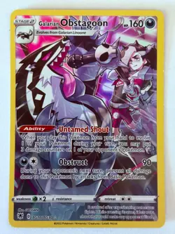 Pokemon TCG Galarian Obstagoon TG10/TG30 Astral Radiance Full Art Holo Rare - Image 1