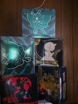 Lot Of 5 Pokemon TCG ETB Unopened, Fctry Sealed, Mega, Destined Rivals, Scarlett - Image 2