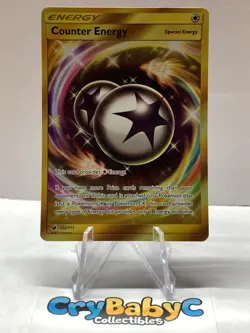 Pokemon Counter Energy 122/111 Crimson Invasion Sun & Moon SECRET RARE - Image 1
