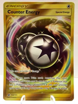 Pokemon Counter Energy 122/111 Crimson Invasion Sun & Moon SECRET RARE - Image 2