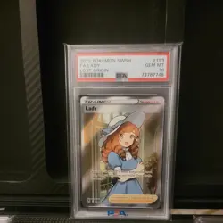 Pokemon TCG Lady Trainer 193/196 2022 Full Art PSA 10 - Image 1