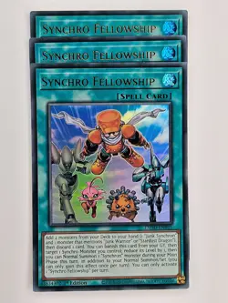 Yu Gi Oh - 3x L5DD-ENY05 Synchro Fellowship - Ultra Rare - Image 1
