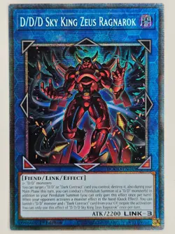 Yu Gi Oh - DOOD-EN049 D/D/D Sky King Zeus Ragnarok - Starlight Rare - Image 1