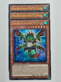 Yu Gi Oh - 3x MP25-EN210 Fiend Reflection of the Millennium - Ultra Rare - Image 1