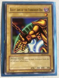 Right Arm of the Forbidden One DB1-EN137 Common Dark Beginning 1 - Image 1
