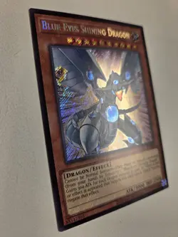 Blue-Eyes Shining Dragon LCKC-EN008 Secret Rare Yugioh Mega Condition Kaiba Mint - Image 2