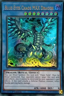 DUPO-EN048 BLUE-EYES CHAOS MAX DRAGON ULTRA RARE 1ST EDITION YuGiOh CARD - Image 1