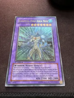 Yugioh Elemental Hero Aqua Neos POTD-EN031 Ultimate Rare 1st Edition - Image 2