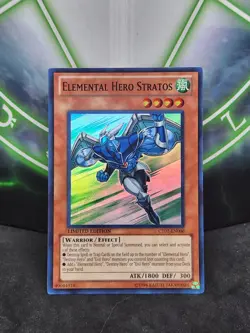 Yugioh Elemental Hero Stratos CT07-EN006 Super Rare Limited Edition NM - Image 1