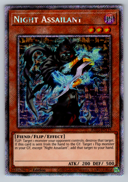 Night Assailant Yugioh RA03-EN139 Platinum Secret Rare PSR NM - Image 1