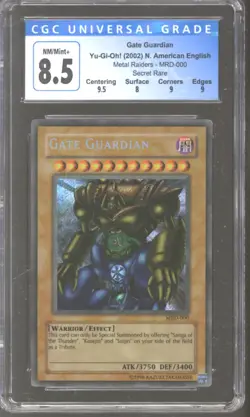 Yu-Gi-Oh Metal Raiders Gate Guardian MRD-000 CGC 8.5 + subgrades YuGiOh - Image 1