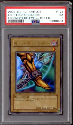 Yu-Gi-Oh Legend BEWD 1st Edition GLOSSY Left Leg Forbidden One LOB-121 PSA 5 YuG - Image 1