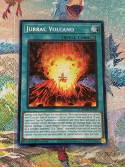 Yu-Gi-Oh! Jurrac Volcano 1st Edition Secret Rare Card BLMM-EN019 NM - Image 1