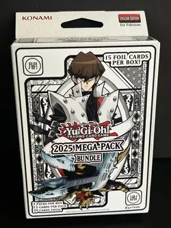 Yugioh 2025 Mega-Pack Bundle Tuck Box 3-Packs Sealed 15 FOIL PER BOX - Image 1