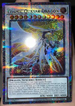 Yu-Gi-Oh! Cosmic Quasar Dragon Quarter Century Secret Rare NM (Asian English) - Image 1