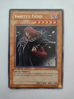 DUDE-EN034 Vanity's Fiend | 1st Edition | Ultra Rare | YuGiOh Trading Card MP - Image 1