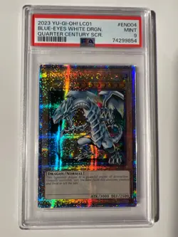 PSA 9 YU-GI-Oh! Blue-Eyes Whites White Dragon QUARTER CENTURY RARE 25TH ANN 2023 - Image 1