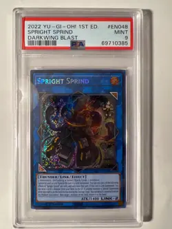 YuGiOh SPRIGHT SPRIND #DABL-EN048 SECRET RARE 🔥PSA 9 🔥 1st EDITION-2022 - Image 1