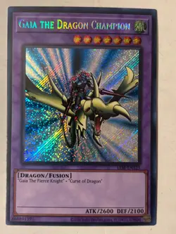 YUGIOH! GAIA THE DRAGON CHAMPION Secret Rare LOB-EN125 NM LOB 25th Anniversary - Image 1