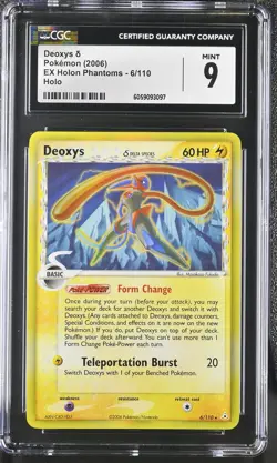 CGC 9 MINT Deoxys 2006 EX Holon Phantoms 6/110 Holo Pokemon Card - Image 1