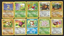 POKEMON TCG 1999 1ST EDITION - #L2 - LOT OF 10 JUNGLE SET BASE CARDS - EX - Image 1