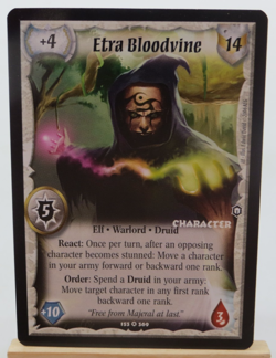 WARLORD Saga of the Storm CCG Elf Druid Character Card ETRA BLOODVINE 153/369 - Image 1