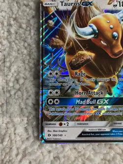 Tauros GX | 100/149 | Ultra Rare Holo Card | Sun & Moon Pokemon Card - Image 4