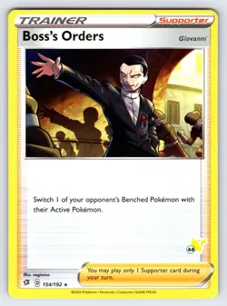 Boss's Order 154/192 Battle Academy Pikachu Deck Pokemon Card TCG Promo - Nm/Vlp - Image 1