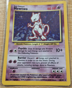 POKEMON 1999 1ST EDITION - MEWTWO 10/102 - BASE SET HOLO CARD - Image 1