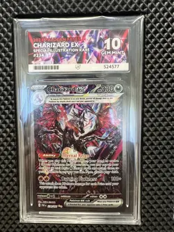Pokemon TCG Charizard EX Paldean Fates Ace Grading Gem Mint 10 Card 234/091 - Image 1