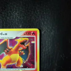 Pokemon Trading Card Charizard #3 Rare Holo, Secret Wonders Collection - Image 3