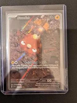 Pokemon Card TCG - Stunfisk 202/191 Illustration Rare Surging Sparks Near Mint - Image 1