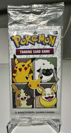 Pokemon 25th Anniversary General Mills Cereal Trading Card Booster Pack 3 CARDS - Image 1