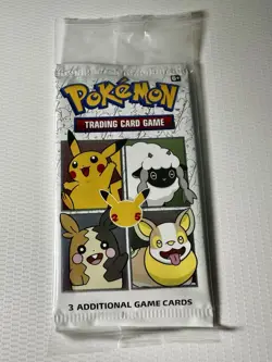 Pokemon 25th Anniversary General Mills Cereal Trading Card Booster Pack 3 CARDS - Image 3