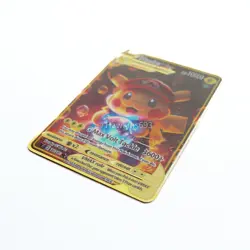 Pikachu VMAX Gold Metal Card - Fan-Made Collectible Display - Image 2