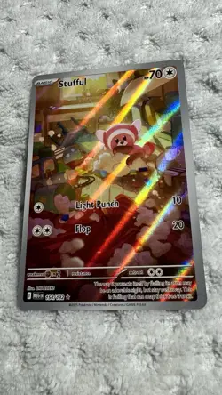 Stufful IR 154/132 Mega Evolution Pokemon Card TCG NM Full Art Holo Free Ship - Image 3