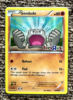 GEODUDE 43/83 HOLO XY GENERATIONS TOYS R US PROMO POKEMON CARD NM - Image 1