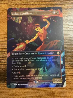 Magic The Gathering MTG Avatar Borderless Zuko Conflicted Foil Showcase - Image 1