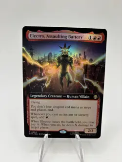 Electro Assaulting Battery Extended Art Foil Magic MTG Spider-Man R 0260 - Image 1