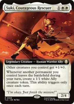 NM Extended Art Suki, Courageous Rescuer, MTG, Avatar: The Last Airbender, Magic - Image 1